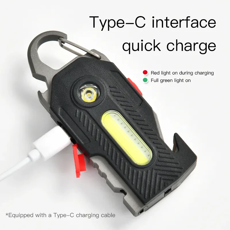 SurvivorKey Multifunctional LED Emergency Light with Keychain Clip