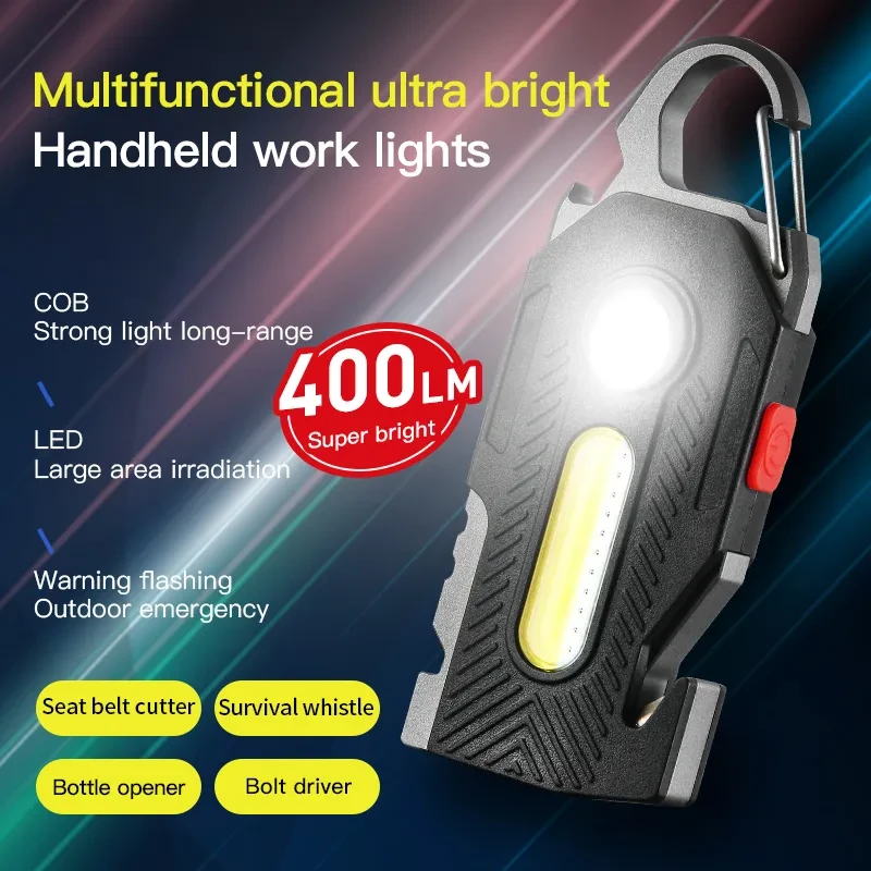 SurvivorKey Multifunctional LED Emergency Light with Keychain Clip