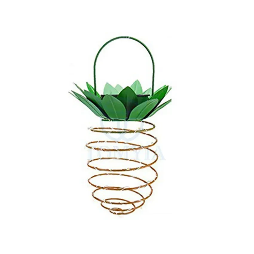 Pineapple Solar Garden Lights Warm LED Hanging String Decor