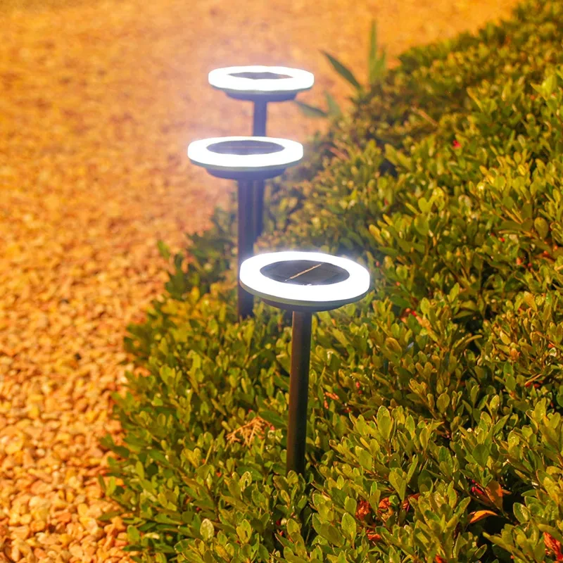 Solar Rotating Lawn Light 12LED Outdoor Garden Pathway Lamp