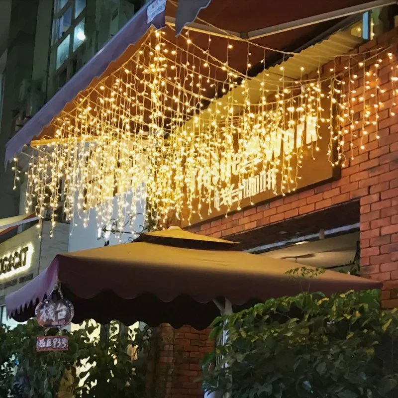 LED Starry Icicle String Lights for Holiday & Event Decoration