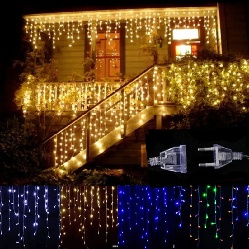 LED Starry Icicle String Lights for Holiday & Event Decoration