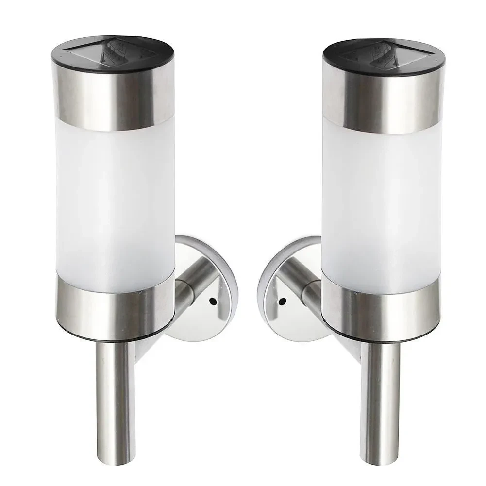 Solar LED Garden Lamp Outdoor Stainless Steel Lawn Light