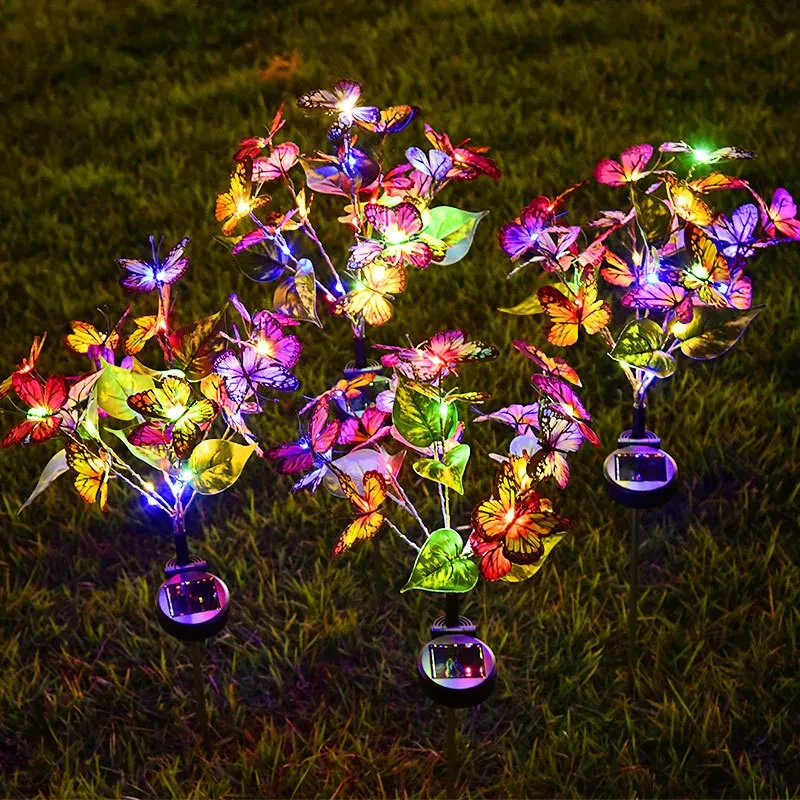 Butterfly Shape Solar Lantern LED Courtyard Garden Light