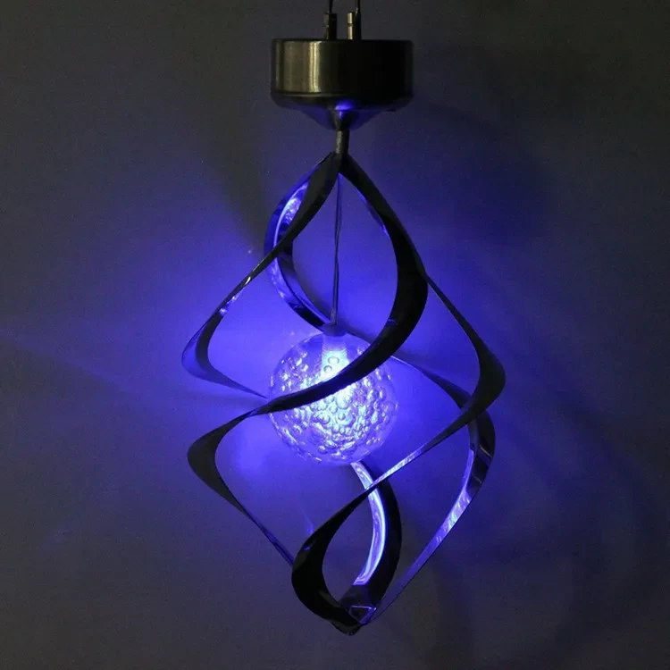 Solar Prism Wind Chime Lamp with Multicolor LED Glow