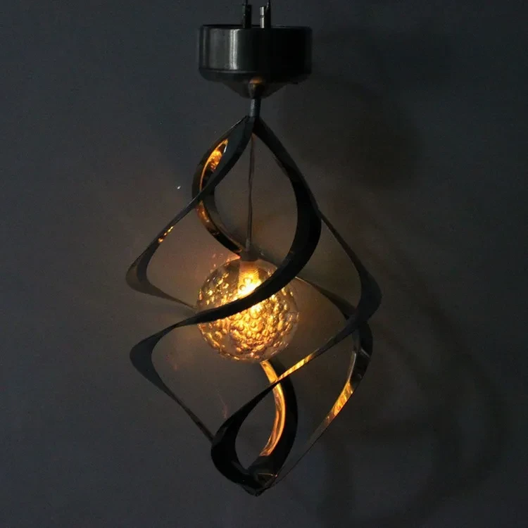 Solar Prism Wind Chime Lamp with Multicolor LED Glow