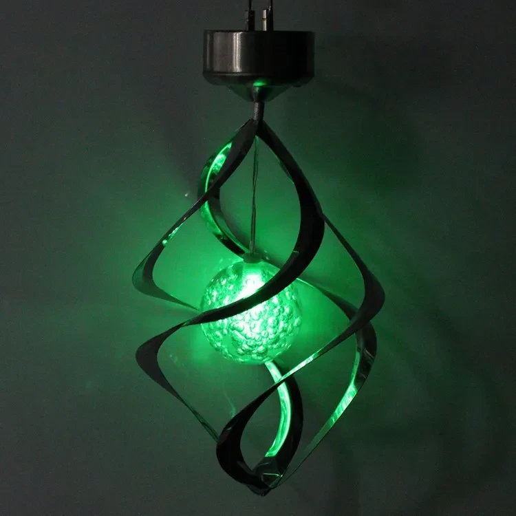 Solar Prism Wind Chime Lamp with Multicolor LED Glow