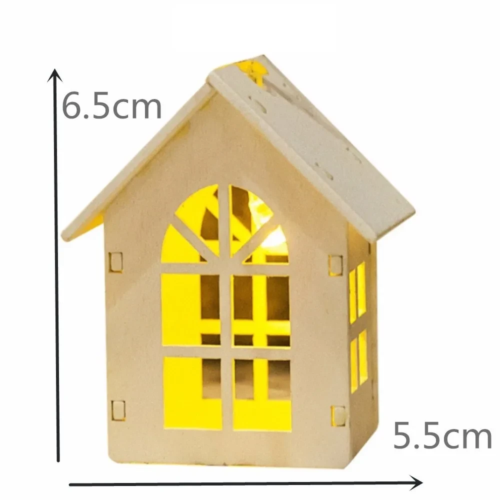 Wooden House Fairy String Lights for Festive Home Styling