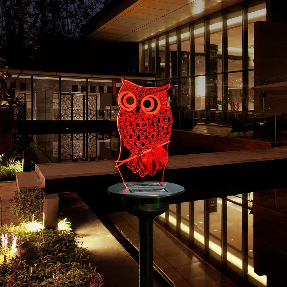 Decorative Outdoor Solar LED Garden Lamp Acrylic Lawn Ornament