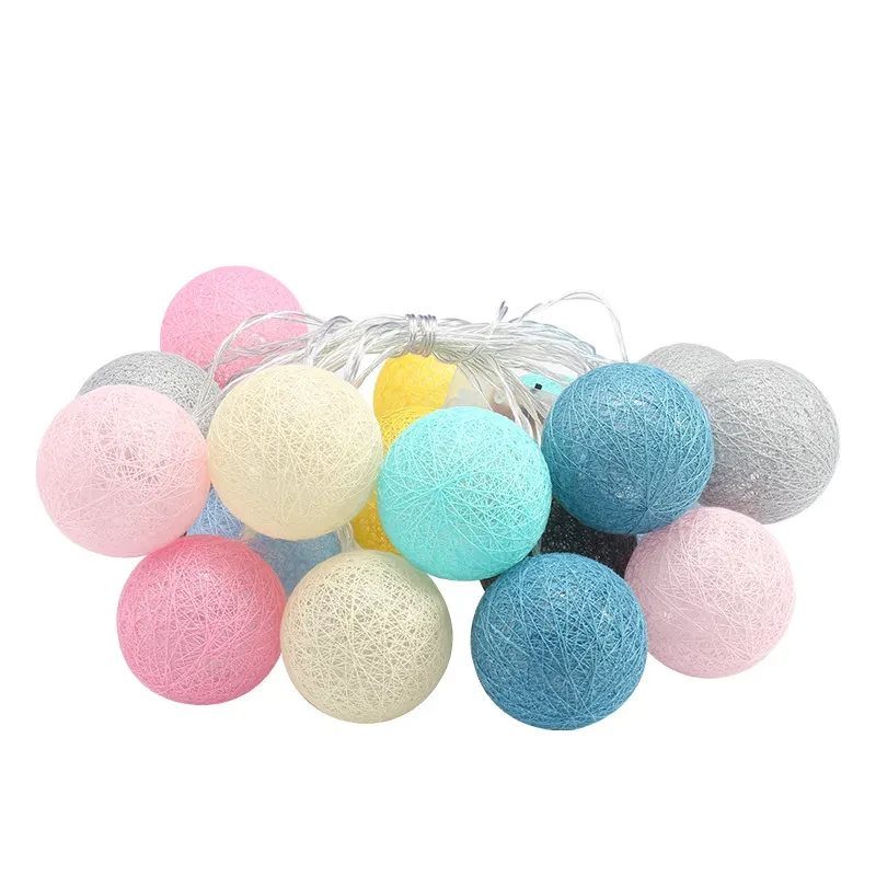Cotton Ball LED String Lights – Starry Lantern Battery Party Decor