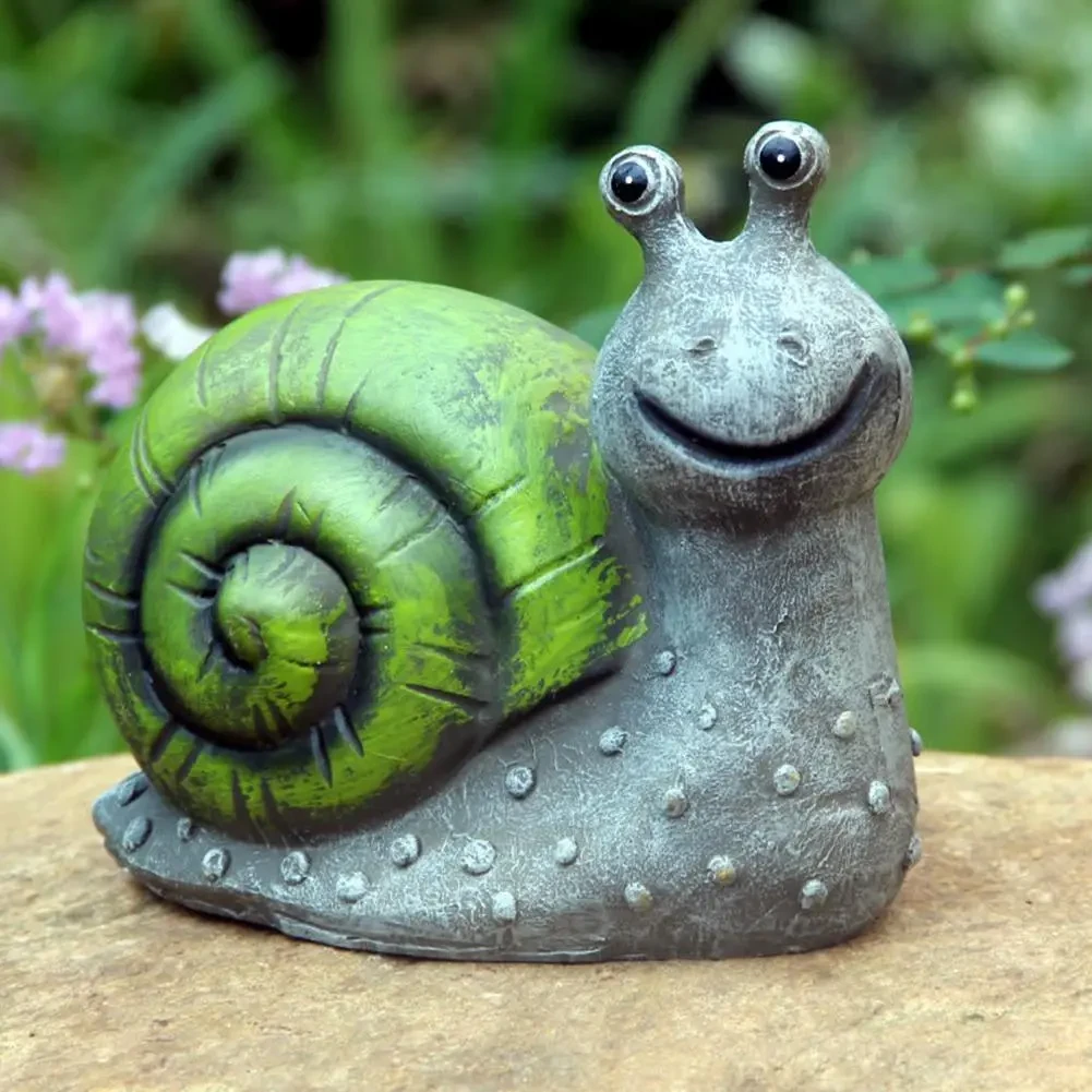Solar Snail Resin Light – Cute Outdoor LED Garden Decoration Lamp