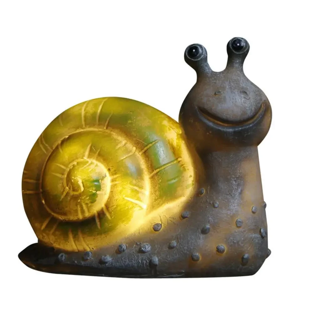 Solar Snail Resin Light – Cute Outdoor LED Garden Decoration Lamp