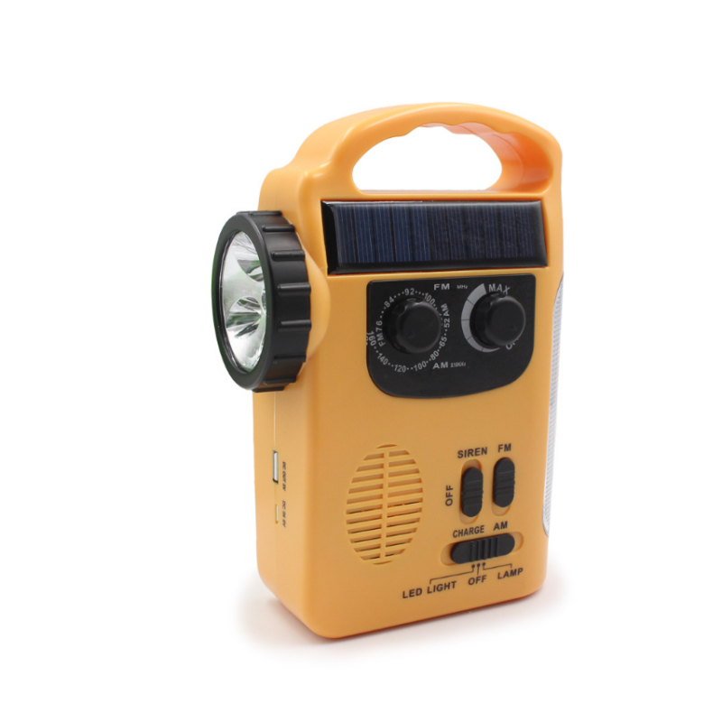 Multi-Function Hand-Crank Emergency Radio with LED Flashlight