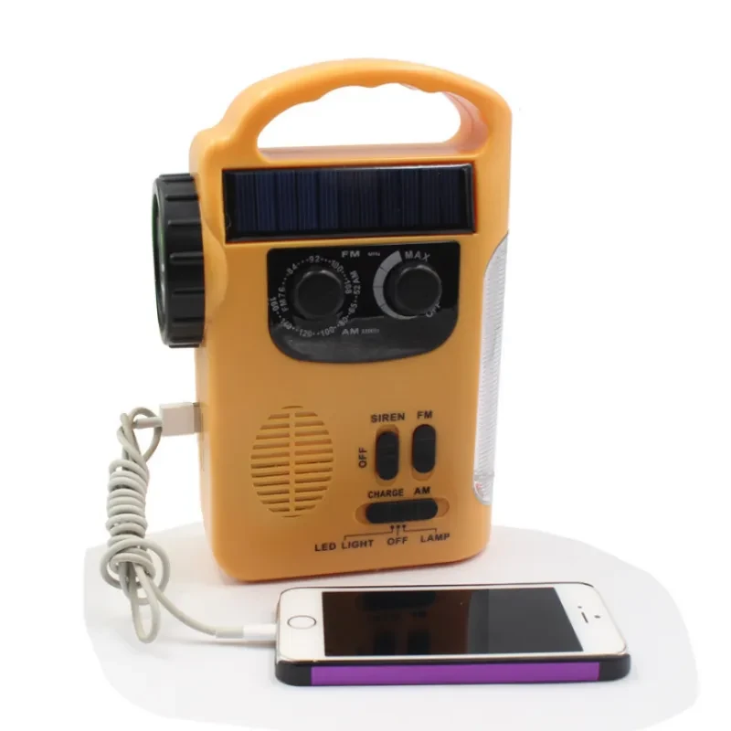 Multi-Function Hand-Crank Emergency Radio with LED Flashlight