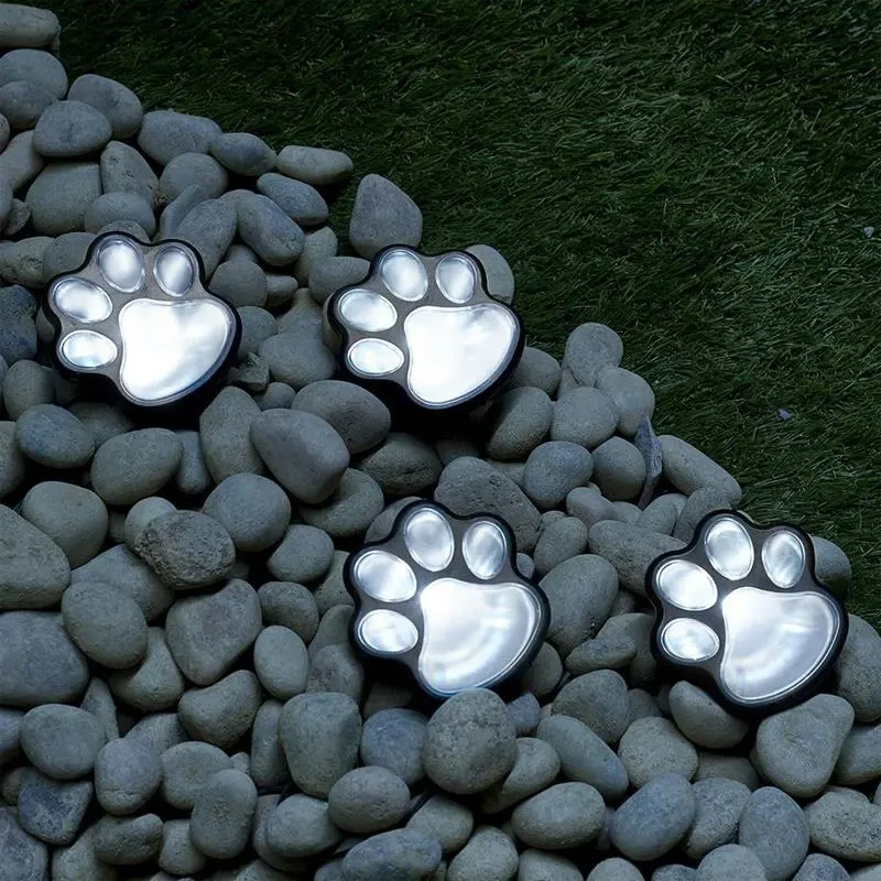 Bear Paw Solar LED Garden Lamp for Outdoor Pathway Decoration