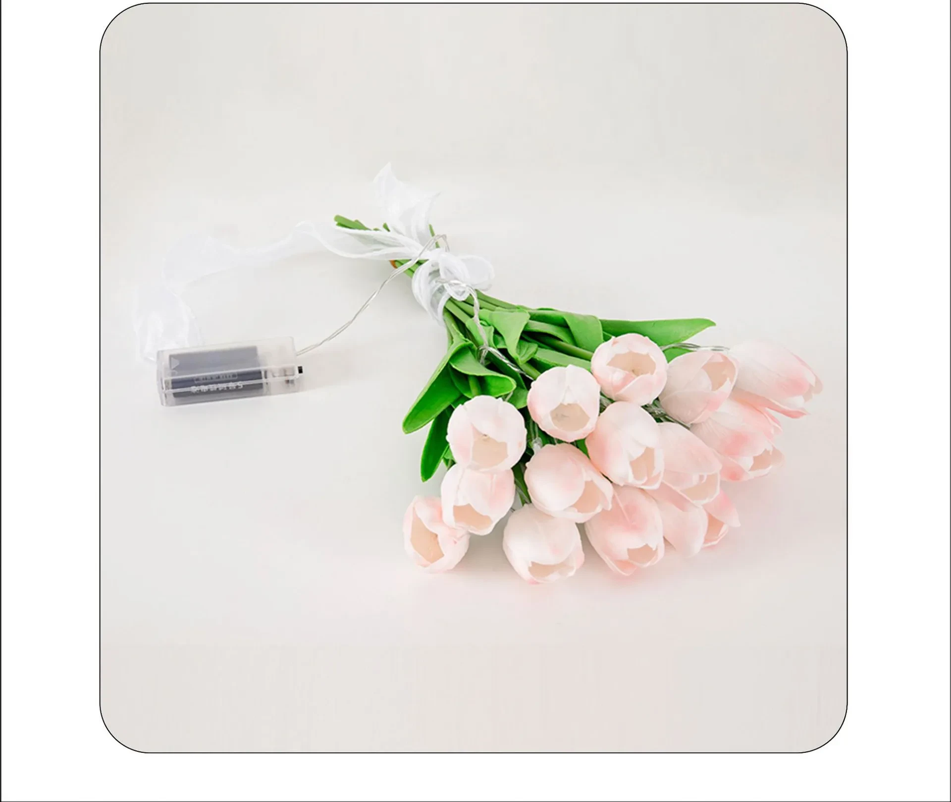 LED Tulip Flower Light String for Bridal Bouquet & Holiday Decor