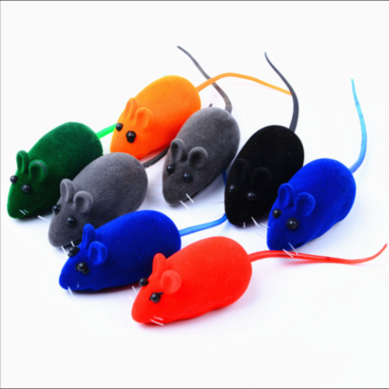 Realistic Flocking Vocal Mouse Toy
