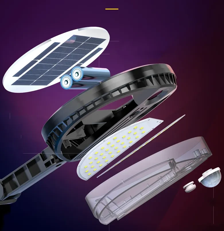 LED Solar Human Motion Wall Light IP65 Outdoor Security Lamp