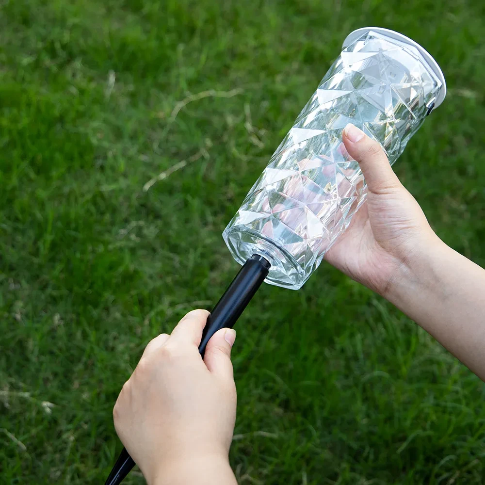 Solar RGBW Crystal Rose Garden Lamp Romantic Outdoor LED Light