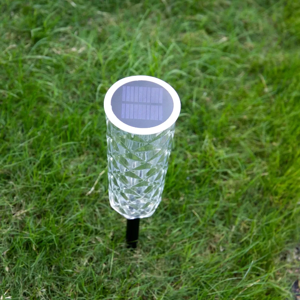 Solar RGBW Crystal Rose Garden Lamp Romantic Outdoor LED Light