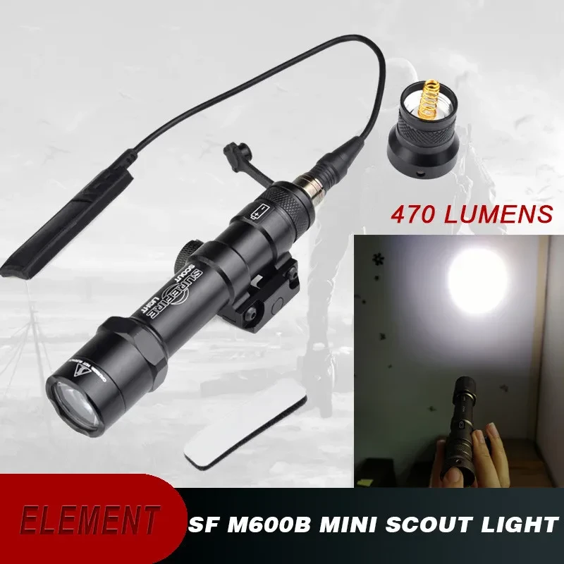 Compact M600B Tactical LED Flashlight for Outdoor Defense