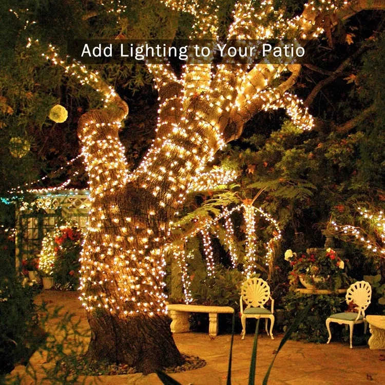 Solar LED String Lights for Garden Courtyard Christmas Decoration