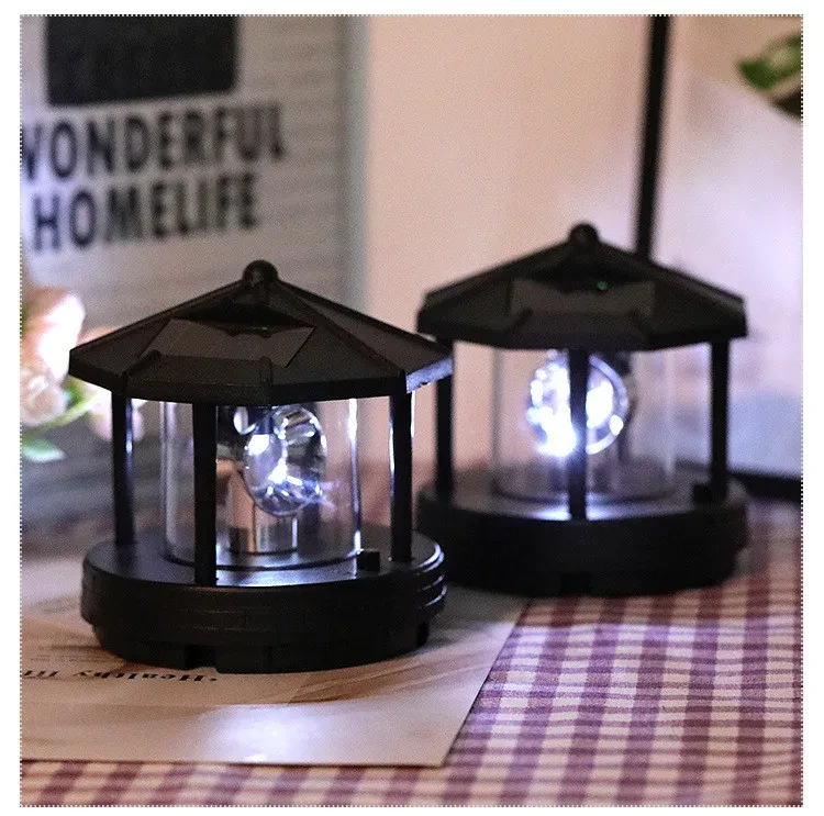 Solar Rotating Lighthouse LED Light for Garden Courtyard Decoration