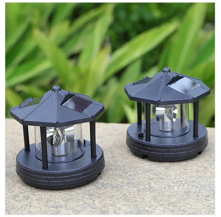 Solar Rotating Lighthouse LED Light for Garden Courtyard Decoration