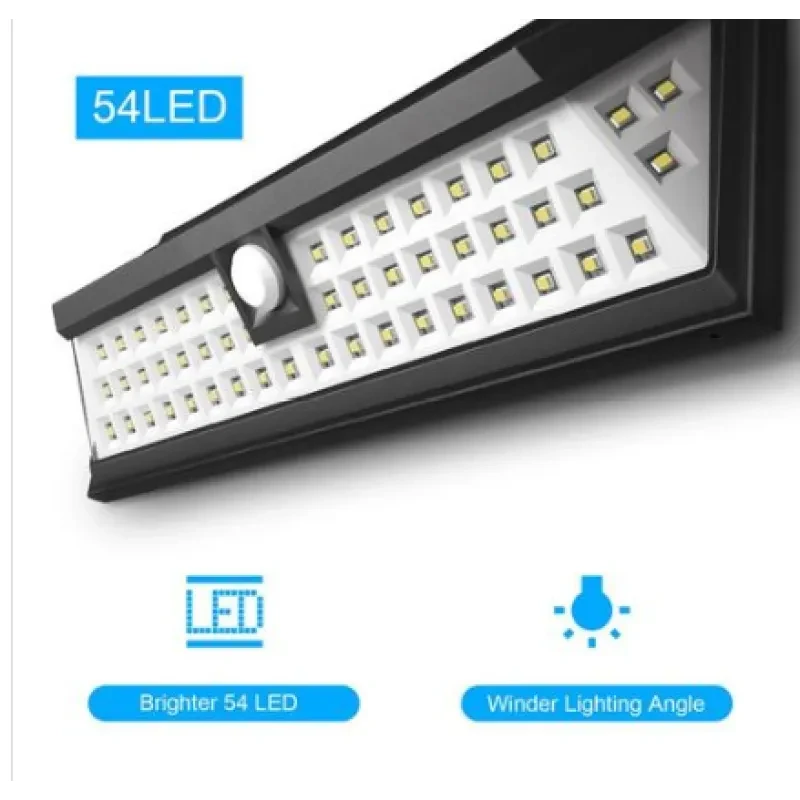 Solar Motion Sensor Wall Lamp with 118 LED Lights Outdoor