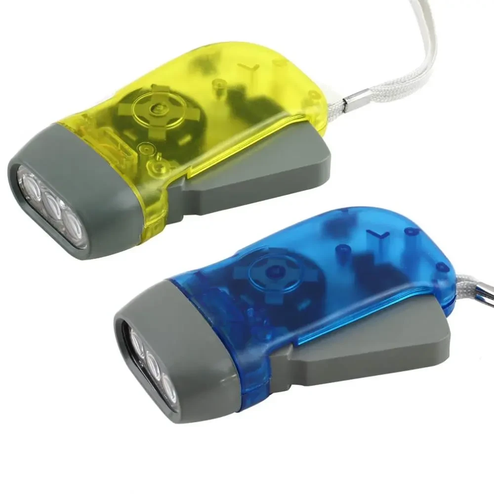 Hand-Press Dynamo LED Flashlight Ultra-Bright Portable Light