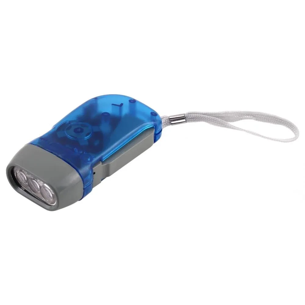 Hand-Press Dynamo LED Flashlight Ultra-Bright Portable Light