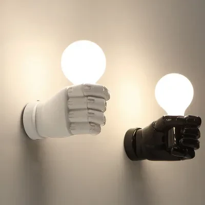Creative Fist Wall Lamp Resin Decor for Bar, Restaurant, or Corridor