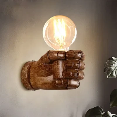 Creative Fist Wall Lamp Resin Decor for Bar, Restaurant, or Corridor