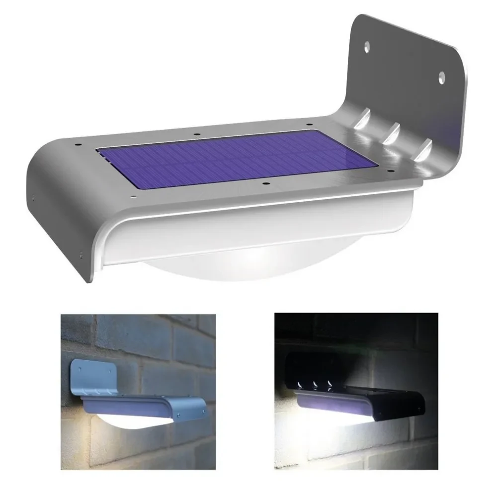 Solar PIR Motion Sensor Outdoor Light with Side LED Design
