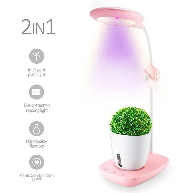 Intelligent Plant Growth Box with LED Table Lamp for Indoor Gardening
