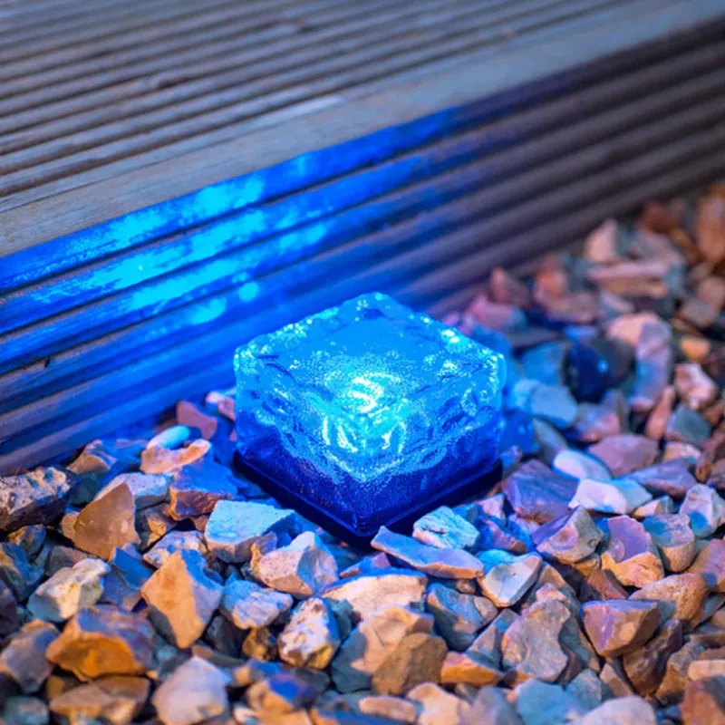 Solar LED Ice Brick Lamp for Garden Yard Deck Outdoor Decoration