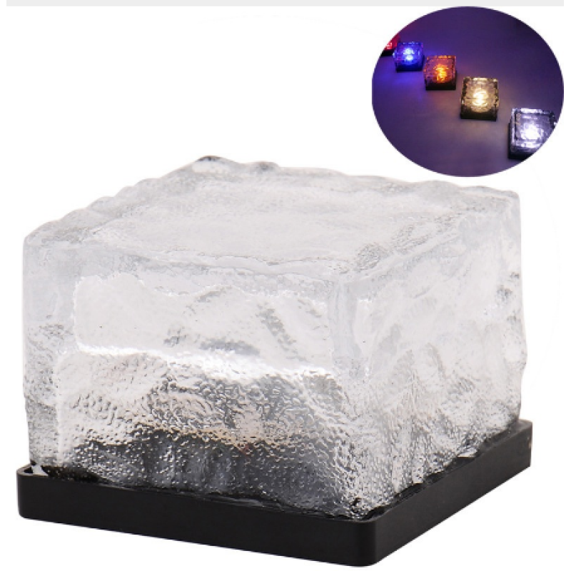 Solar LED Ice Brick Lamp for Garden Yard Deck Outdoor Decoration