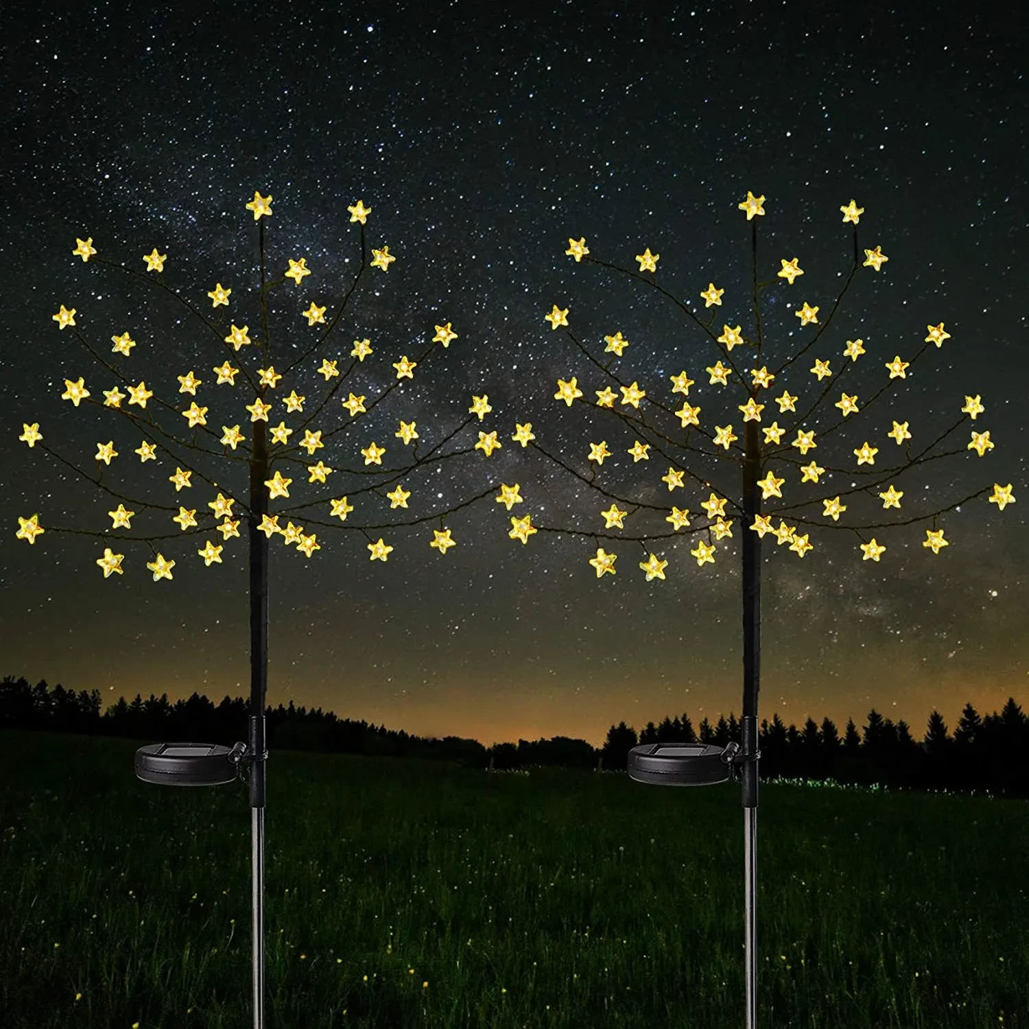 Solar Star-Shaped Tree Lamp for Garden and Outdoor Decor