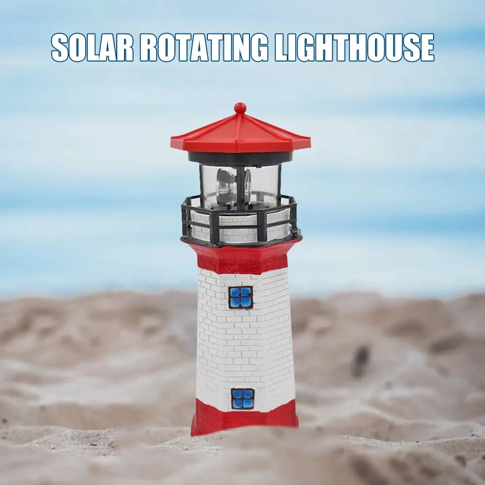 Lighthouse Solar LED Lawn Ornament for Outdoor Garden & Yard