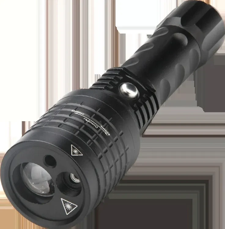 Three-in-One Green LED Outdoor Flashlight with Zoom and Multi Modes