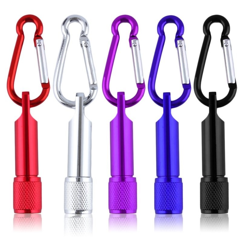 Mini Carabiner LED Flashlight Keychain Torch for Everyday Carry