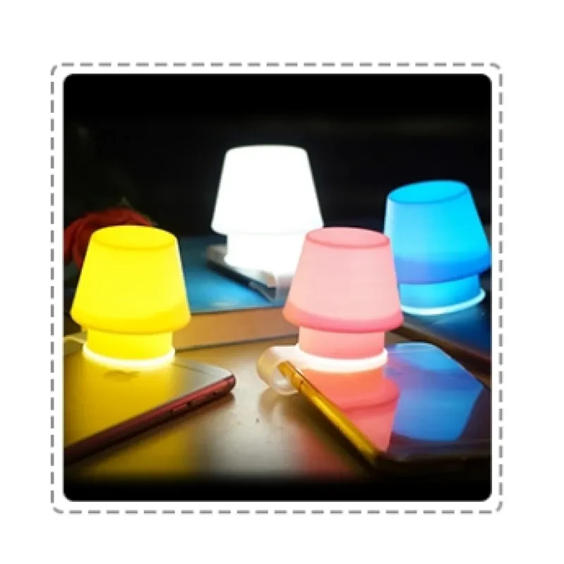 Cute Silicone Phone Holder Night Light Lamp for Desk and Bedside