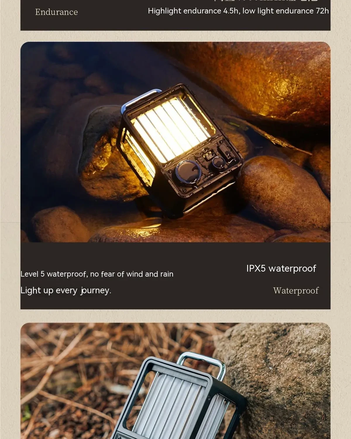 Vintage LED Lantern for Outdoor Adventures Waterproof Tent Light