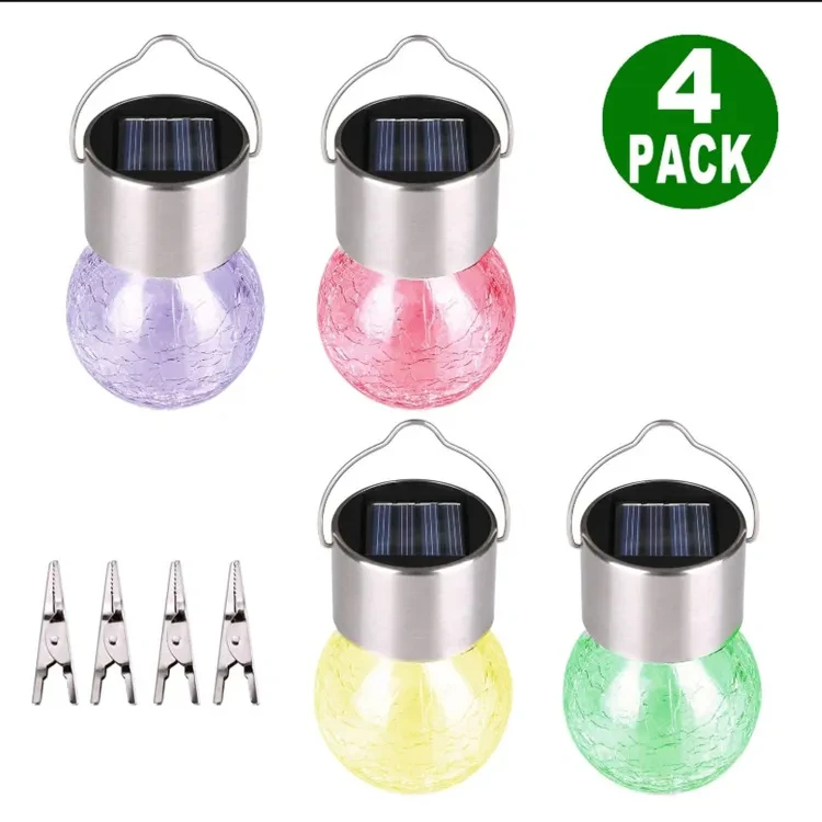 Prismatic Solar LED Globe Pendant for Garden & Outdoor Decoration