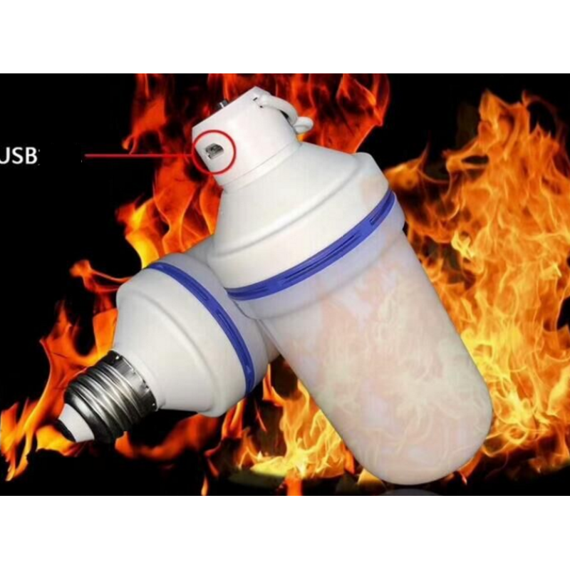 Flameless Flickering Fire LED Mood Lamp with Multi-Mode Flame Effect