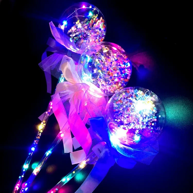 LED Bobo Ball Glowing Handheld Toy for Night Market Party Fun