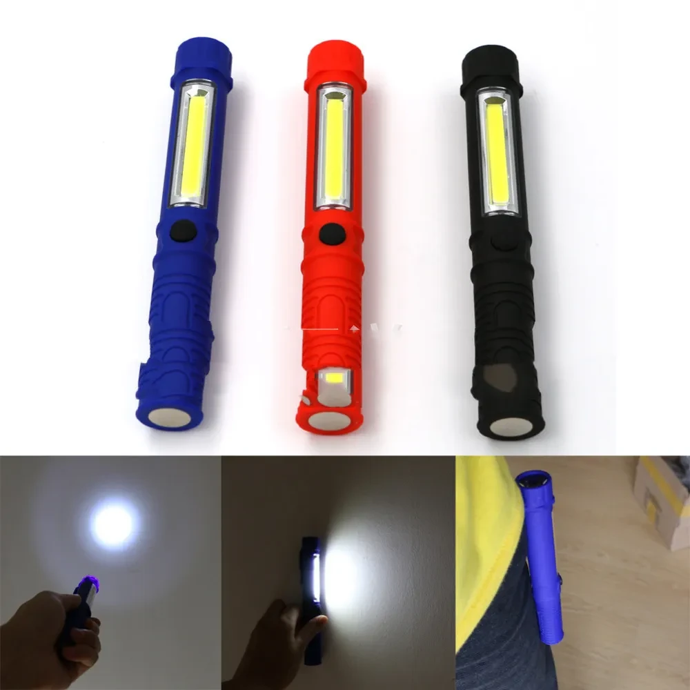 Outdoor LED Pen Light with Magnetic Base Battery-Powered Lamp