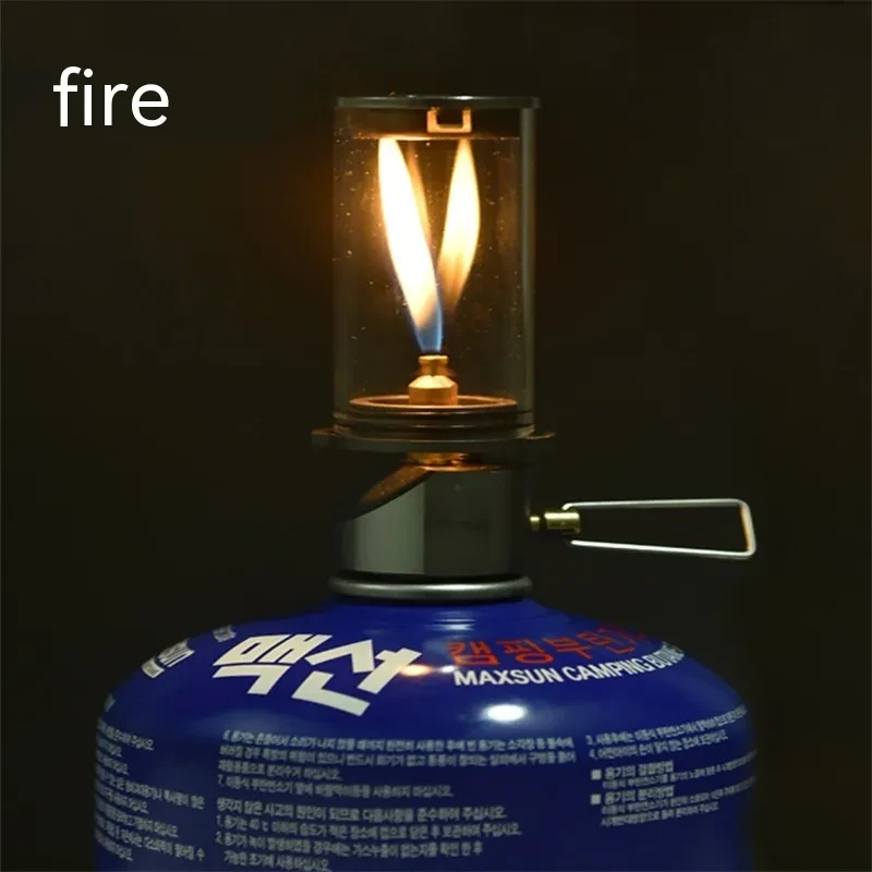 Dream Candle Portable Butane Camping Gas Lantern with Glass Shade