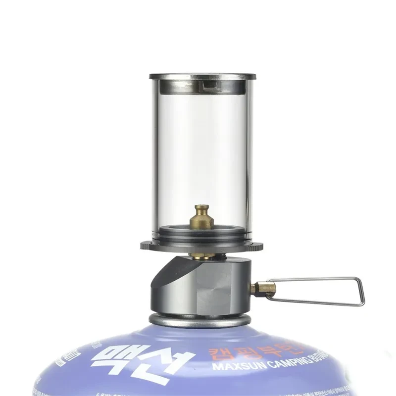 Dream Candle Portable Butane Camping Gas Lantern with Glass Shade