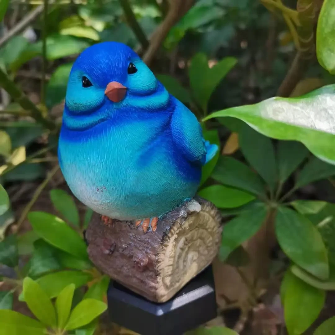 Solar Thrush Bird Lawn Lamp Resin Garden Outdoor IP65